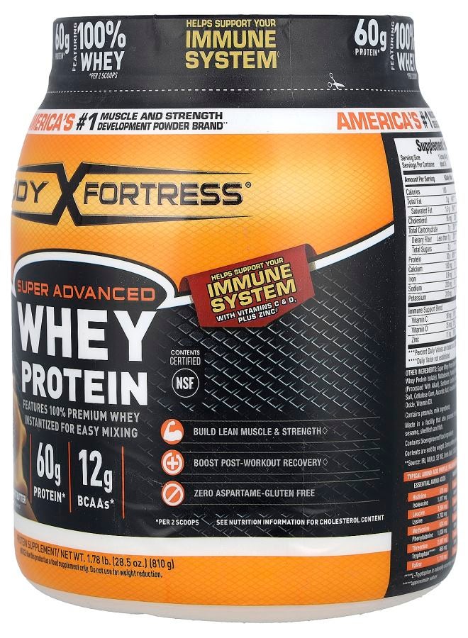 Body Fortress Super Advanced Whey Protein Chocolate Peanut Butter 1.78 lb (810 g) - Image 2