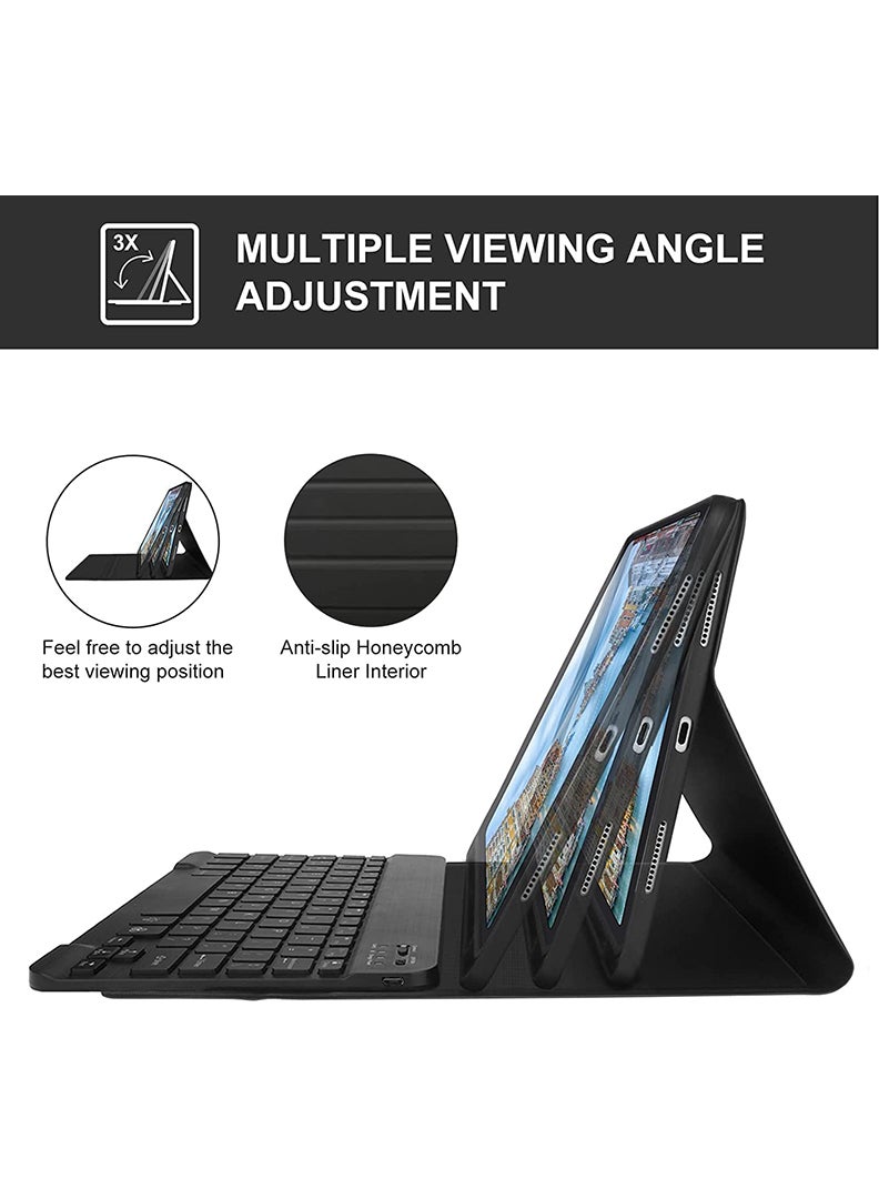 Theodor Keyboard Case for Samsung Galaxy Tab S11 2025 11 Inch Slim Lightweight Stand Cover with Magnetically Detachable Wireless Bluetooth Keyboard- Black - Image 3