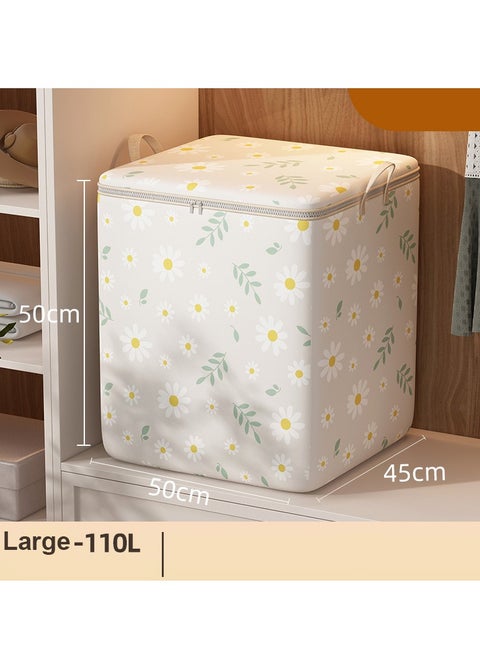 Large Waterproof Storage Bag for Clothes and Blankets - 110L Dustproof and Moisture-Proof, Ideal for Home, Dorm, and Travel