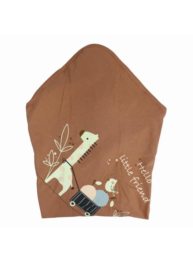 Junior Baby Cotton Blanket – Dusty Pink with "Hello Little Friend" Print - Image 2