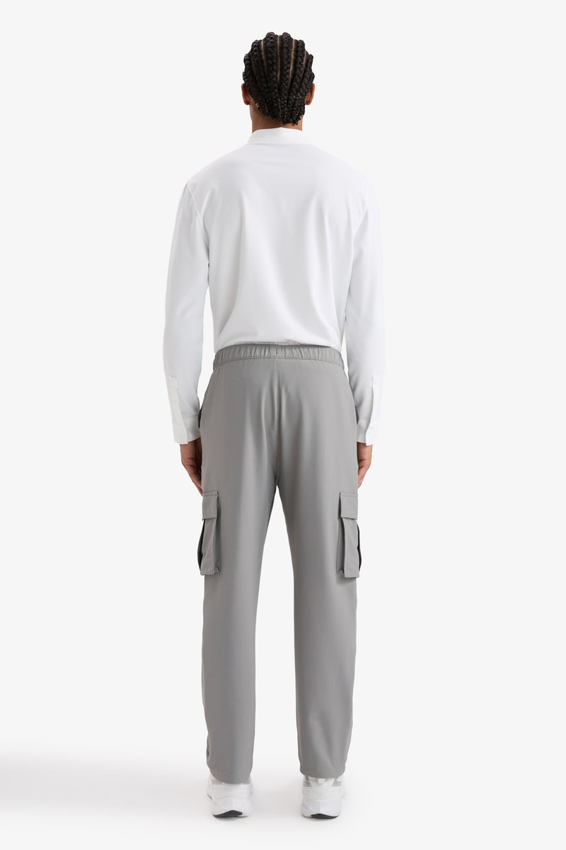 DeFacto Grey Man Standard Fit With Cargo Pocket Woven Trousers Casual - Image 5