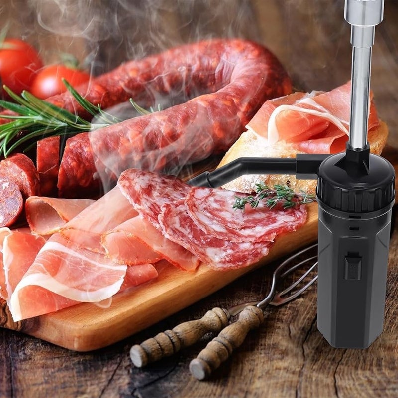 Portable Food Smoker Bbq Smoke Infuser with Extension Tube for Home and Outdoor Cooking Black - Image 5