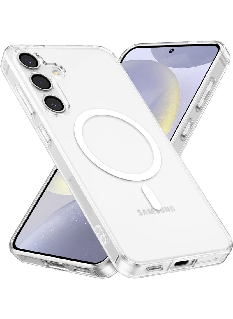 BORTONY Samsung S25 Cover Transparent Anti Scratch Clear Magnetic Case for Galaxy S25 Slim Shockproof Protective Phone Case for Galaxy S25 6.2 inch - Image 1