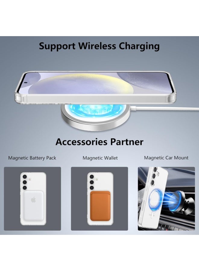 BORTONY Samsung S25 Cover Transparent Anti Scratch Clear Magnetic Case for Galaxy S25 Slim Shockproof Protective Phone Case for Galaxy S25 6.2 inch - Image 3