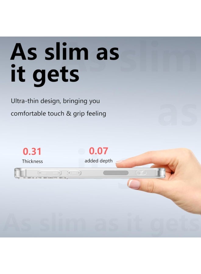 BORTONY Samsung S25 Cover Transparent Anti Scratch Clear Magnetic Case for Galaxy S25 Slim Shockproof Protective Phone Case for Galaxy S25 6.2 inch - Image 5