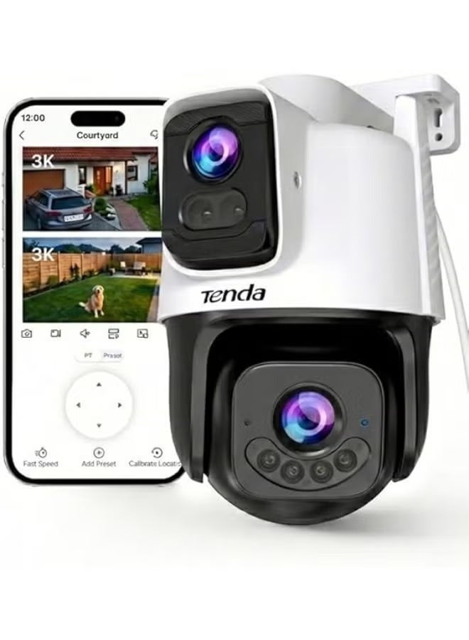 Tenda CH10 Dual Lens 10MP 3K Outdoor Wi-Fi Pan/Tilt Security Camera - Image 1