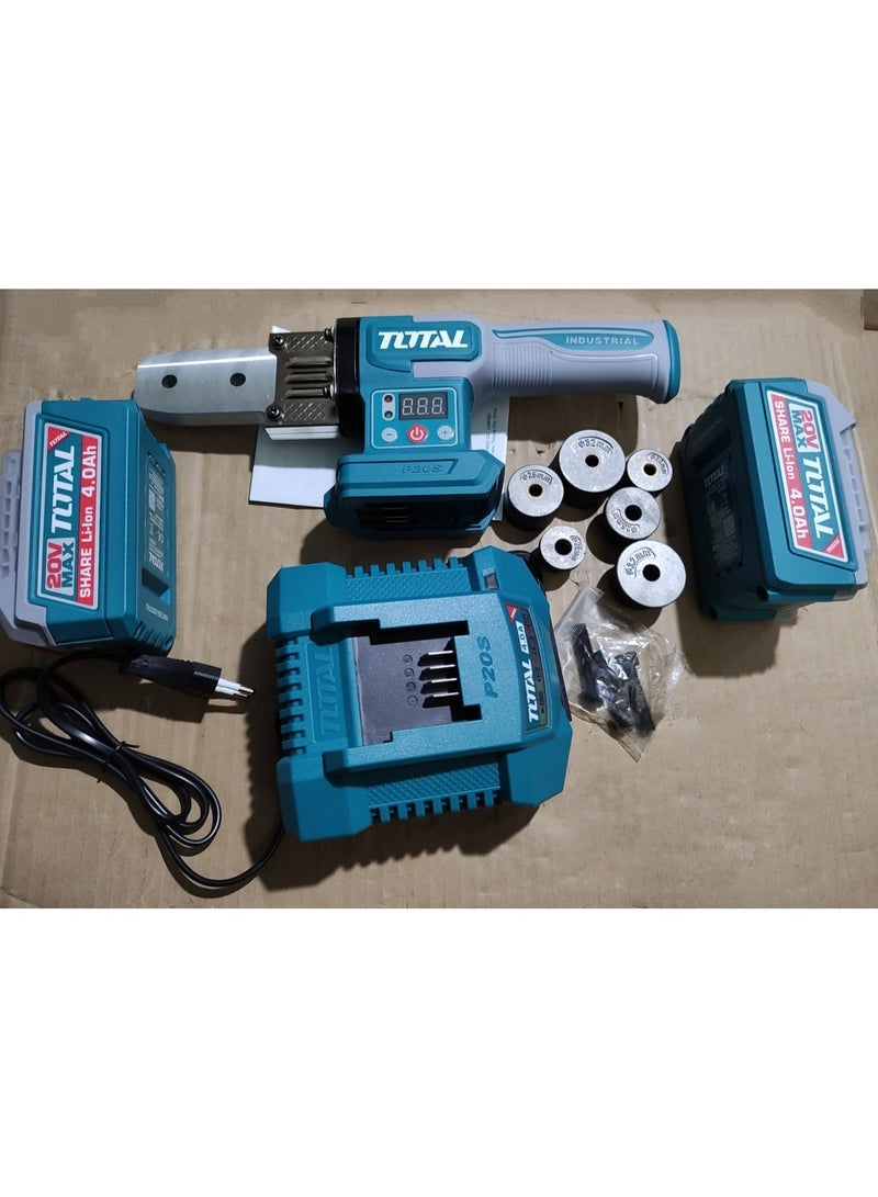 TOTAL 20V rechargeable polyurethane welding machine with 2 x 4Ah batteries and 4Ah charger - Image 2