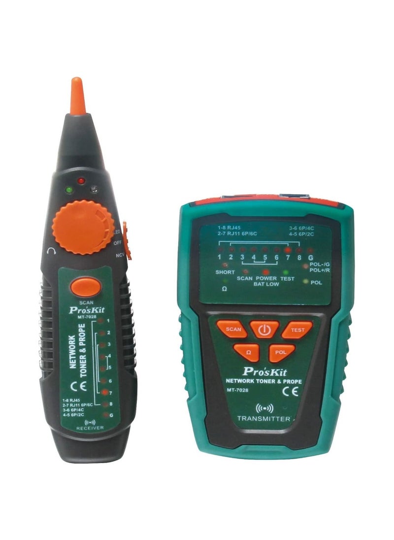 ProsKit MT-7028 Network Coaxial Cables Toner Generator Probe Kit Cable Tester Wire Tracing Up To 3 Kilometer