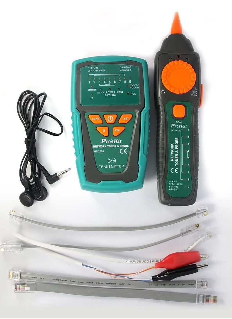 ProsKit MT-7028 Network Coaxial Cables Toner Generator Probe Kit Cable Tester Wire Tracing Up To 3 Kilometer