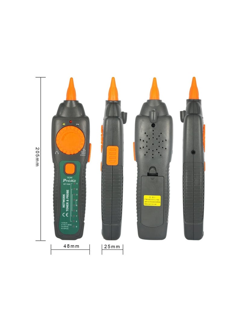 ProsKit MT-7028 Network Coaxial Cables Toner Generator Probe Kit Cable Tester Wire Tracing Up To 3 Kilometer
