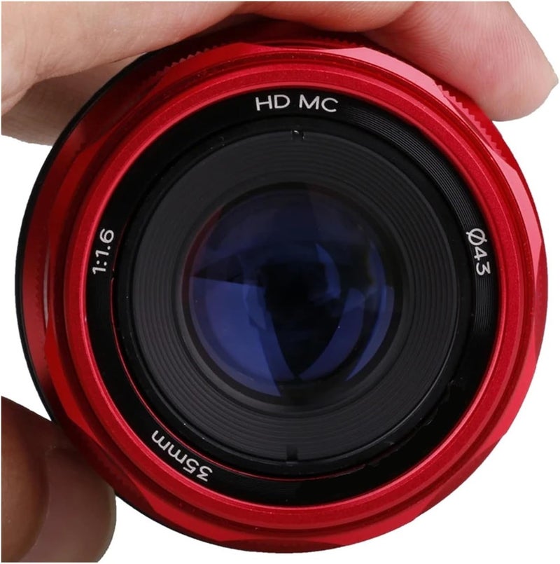 تصميم معلق موفر للمساحة عدسة 35mm F1.6 V APS-C أساسية، متوافقة مع Sony E A6600 6500 Fuji XF Canon EOS-M M50 Panasonic/Olympus Micro 4/3 (أسود، XF) - Image 5