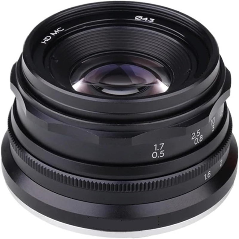 تصميم معلق موفر للمساحة عدسة 35mm F1.6 V APS-C أساسية، متوافقة مع Sony E A6600 6500 Fuji XF Canon EOS-M M50 Panasonic/Olympus Micro 4/3 (أسود، XF) - Image 1