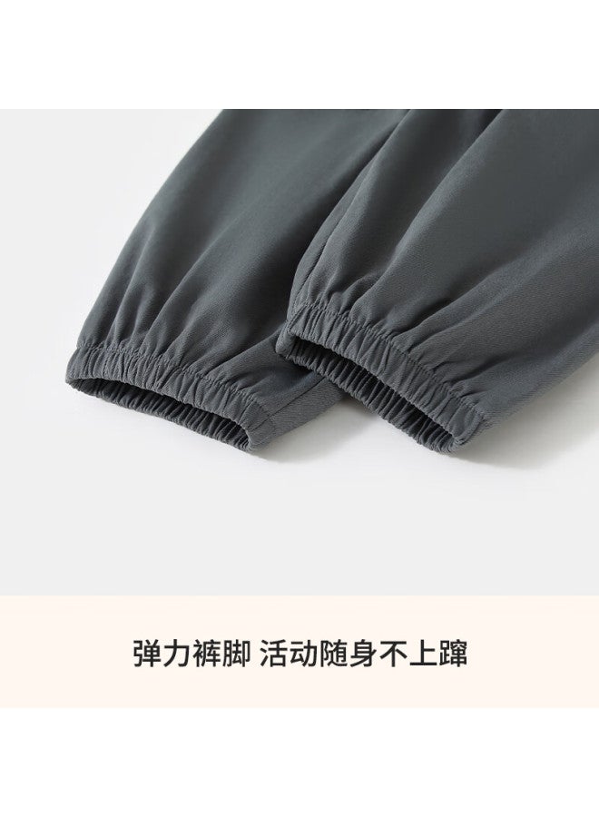 Classic Teddy Kids Pants Boys Girls Work Pants Toddler Spring Outdoor Sports Casual Trousers Gray 100