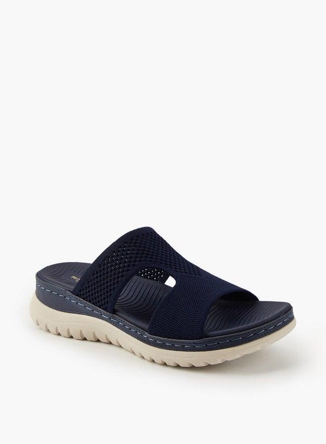 Flora Bella By Shoexpress Textured Slip-On Sandals - Image 1