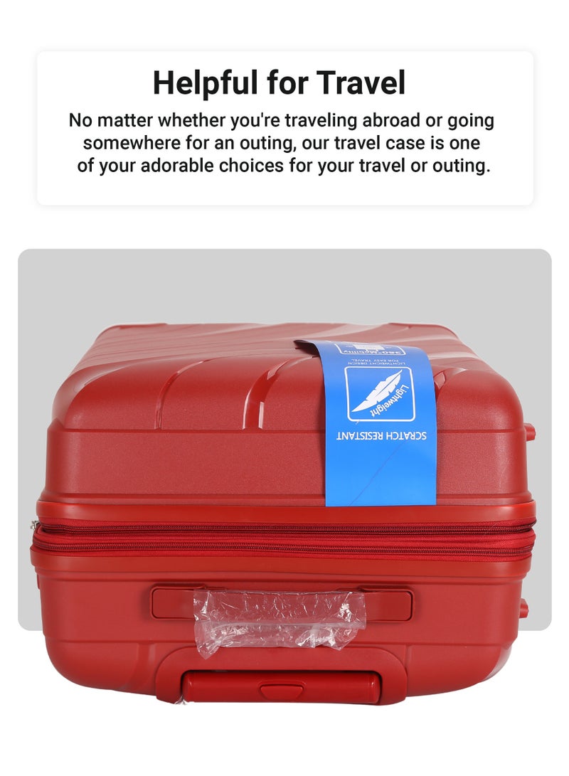 VIPTOUR 3 PCS Polypropylene Softside 360 degree Spinner Wheels Trolley Luggage Set with TSA Lock 20/24/28 Inch - Image 3