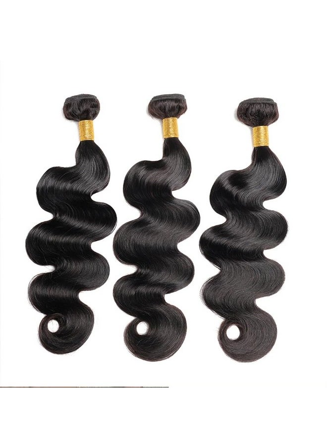 MDL - 12A Body Wave Bundles Human Hair 16 18 20 Inch Human Hair Bundles 100% Unprocessed Brazilian Virgin Hair 3 Bundles Weave For Black Women Natural Color - Image 1
