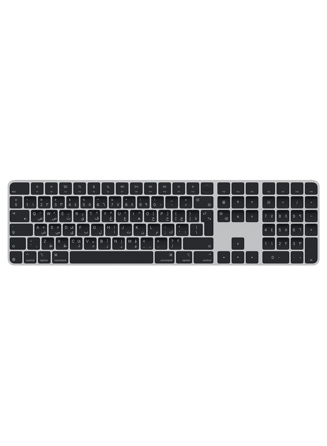 Magic Keyboard with Touch ID and Numeric Keypad for Mac models with Apple silicon (USB-C) - Black Arabic (2024) - Official Stock Black