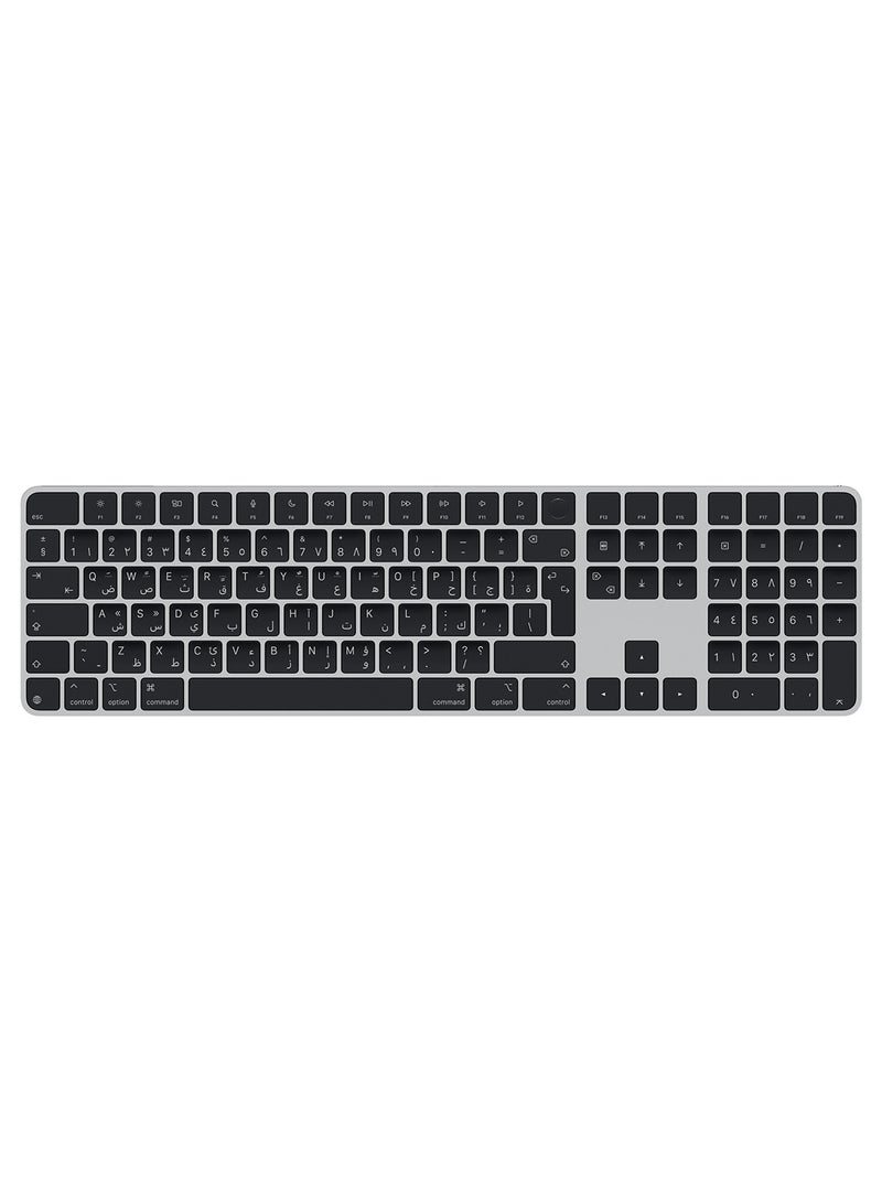 ابل  لوحة مفاتيح سحرية مع معرف اللمس ولوحة مفاتيح رقمية لطرازات ماك مع شريحة أبل (USB-C) - أسود عربي (2024) - مخزون رسمي - Image 1