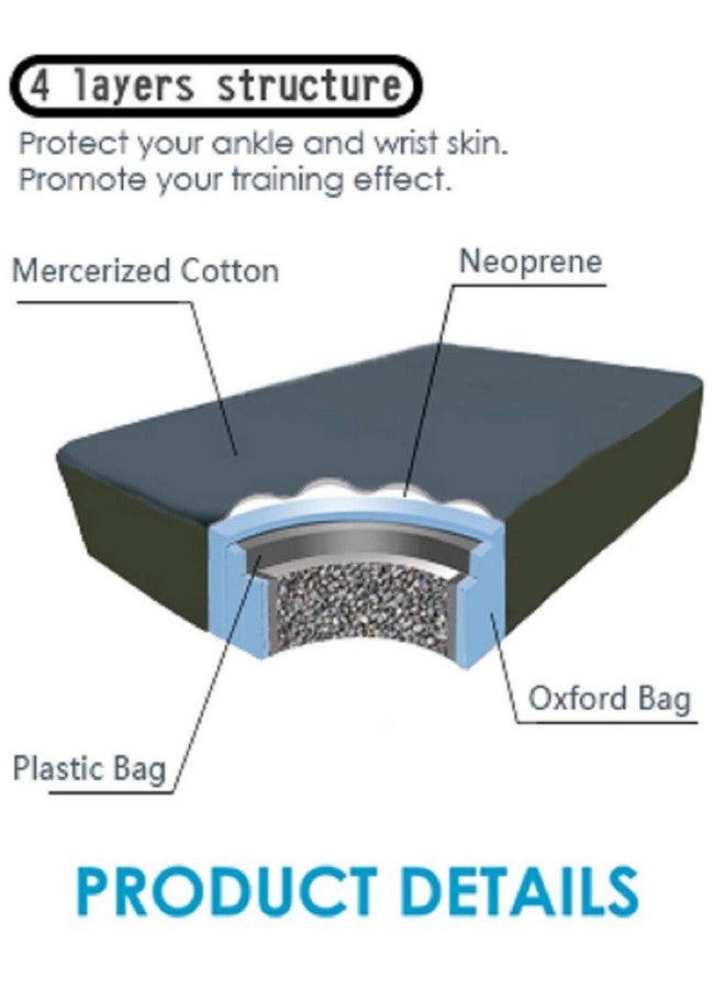 Bodylastics أوزان كاحل Bodylastics 2 كجم (2 كجم × 2 = 4 كجم) صديقة للبشرة ناعمة من النيوبرين أحزمة قابلة للتعديل للجنسين للمشي، الجري، تدريب القوة، تمارين اللياقة البدنية، - Image 3