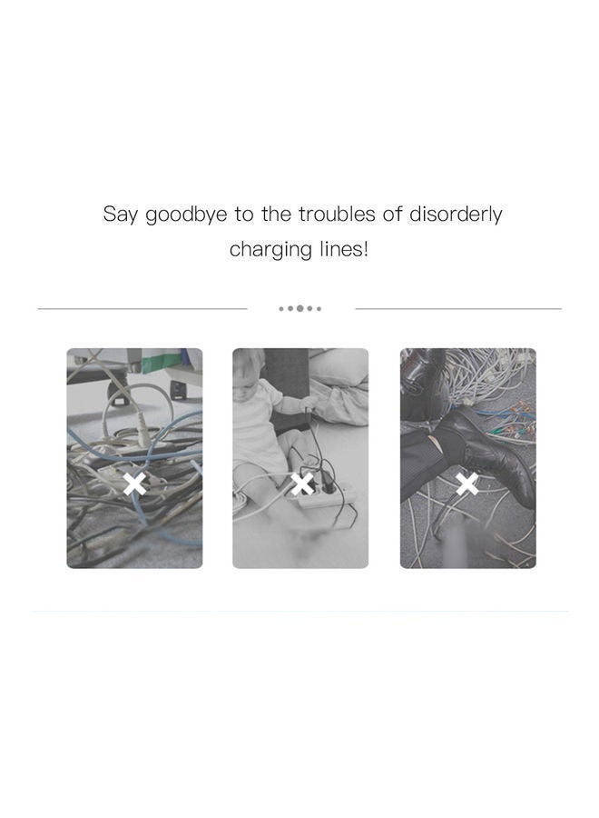 NIBEMINENT Cable Management Box with Phone Stand White - Image 5