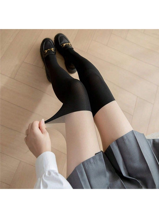 Women's Thin Slim Fit Tight Pants,High Waisted Black Sheer Leggings Ultra-Thin Soft Stocking,Pantyhose ,Over Knee Socks,Anti-hook. - Image 2