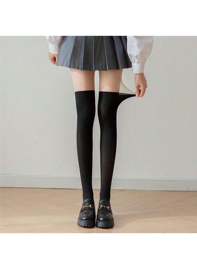 Women's Thin Slim Fit Tight Pants,High Waisted Black Sheer Leggings Ultra-Thin Soft Stocking,Pantyhose ,Over Knee Socks,Anti-hook. - Image 1