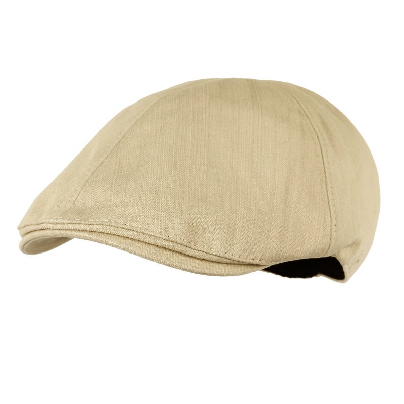 WITHMOONS Simple Newsboy Hat Flat Cap SL3026 (Beige) - Image 2