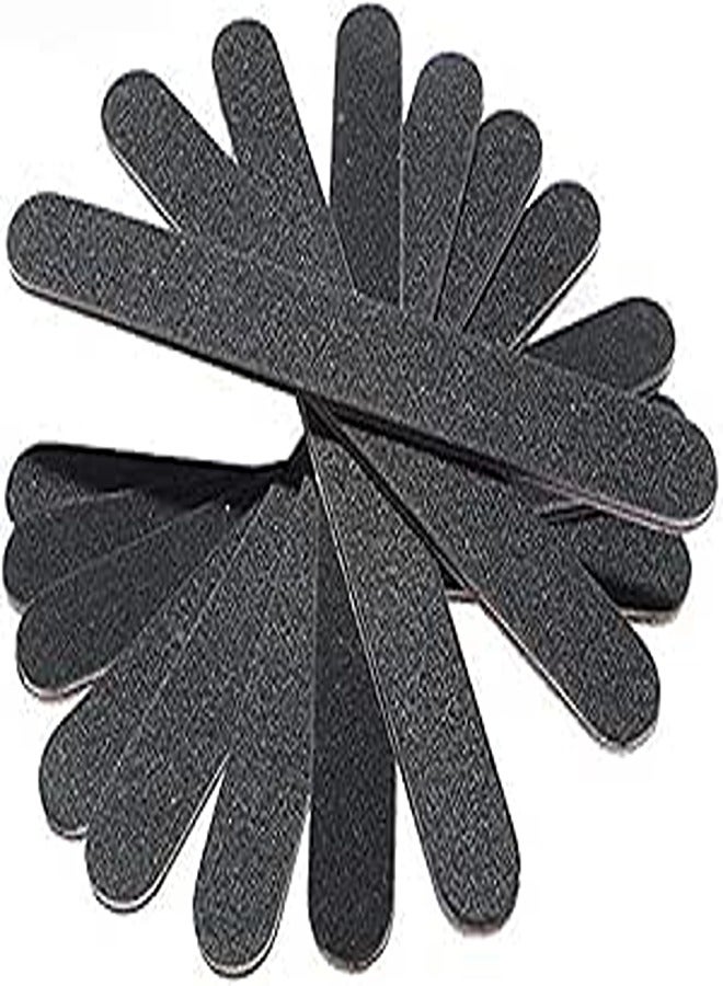 Professional Nail Files (Set of 10 Pieces, Black)
