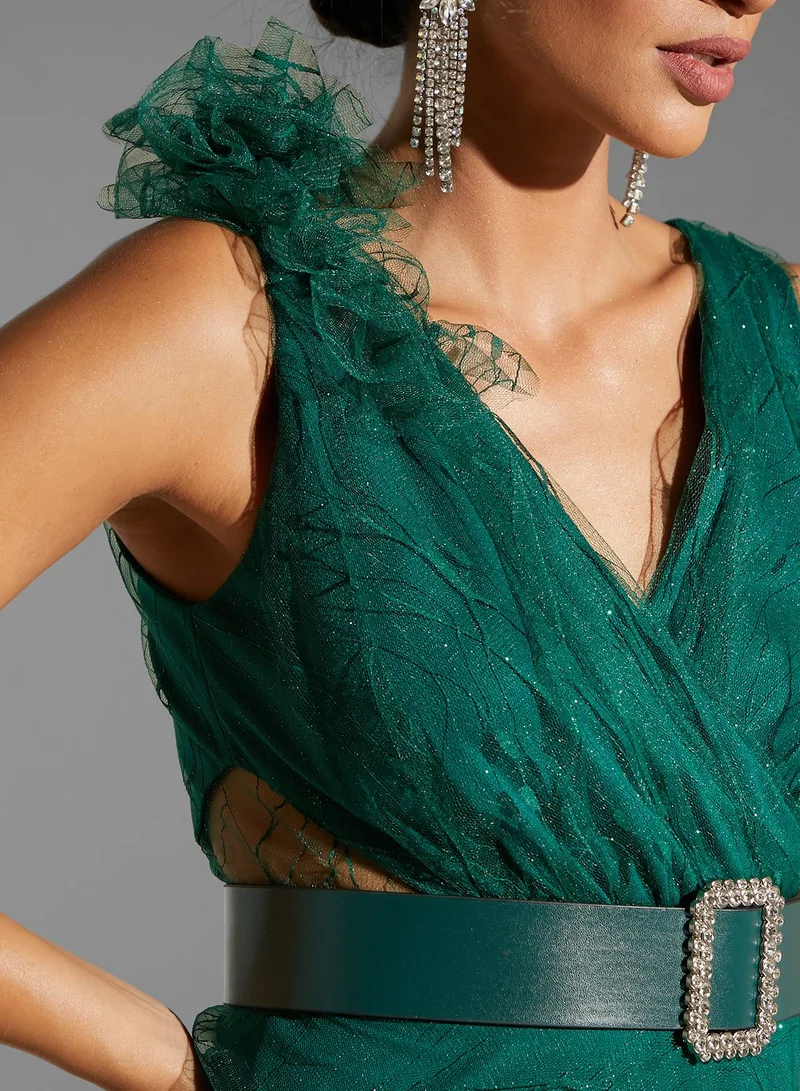 Namshi x Maryam Flared Net Gown