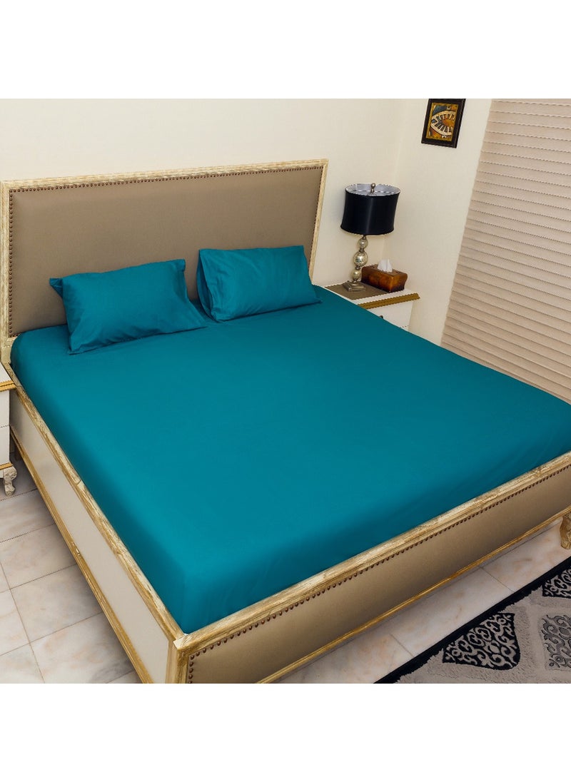 Home-Tex Design 3 Piece Hometex Design 100% Cotton King Size Printed Flat Sheet Set GRAPHIC MULTI - 1 Flat Sheet (240x260 cm) + 2 Pillow Covers (50x80 cm)  - Image 1