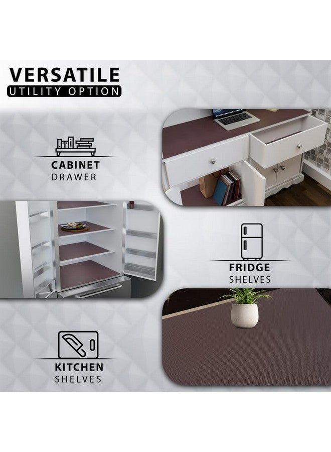 Easy Home EASYHOME Multipurpose EVA Anti-Slip Mat (45cm x 5 Meter, Brown) - Waterproof, Washable Shelf Liner Roll Sheet for Kitchen, Bathroom, Drawers, Cabinets, Fridge & Table Mat - Image 3
