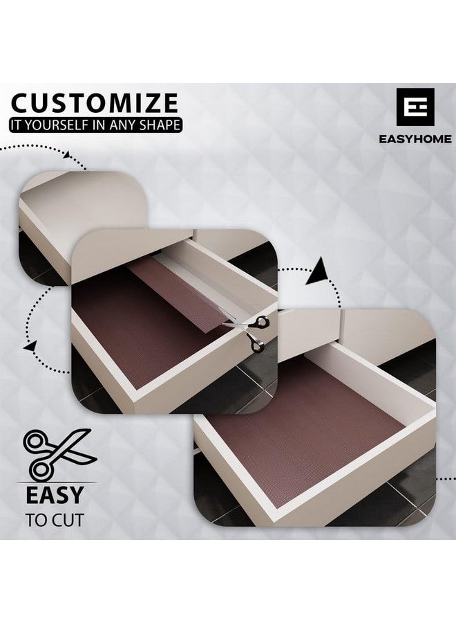 Easy Home EASYHOME Multipurpose EVA Anti-Slip Mat (45cm x 5 Meter, Brown) - Waterproof, Washable Shelf Liner Roll Sheet for Kitchen, Bathroom, Drawers, Cabinets, Fridge & Table Mat - Image 5