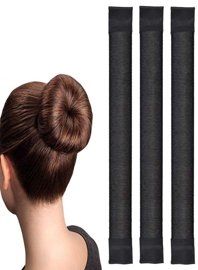 APSAMBR- Black Magic Bun Makers 3 Pcs Professional Hair Bun Maker, Donut Hair, Perfect Hair Bun Maker, Ballet Bun Maker, Easy Bun Hair Tool for Kids Girls Ballerina Bun, Shaper Bun Hair Tool - Image 2