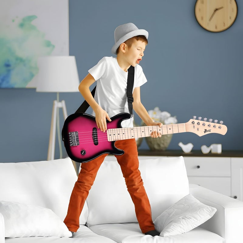 Winzz EGM100 30 Inches Real Kids Electric Guitar with Beginner Kit, Right Handed (Roseburst) - Image 2