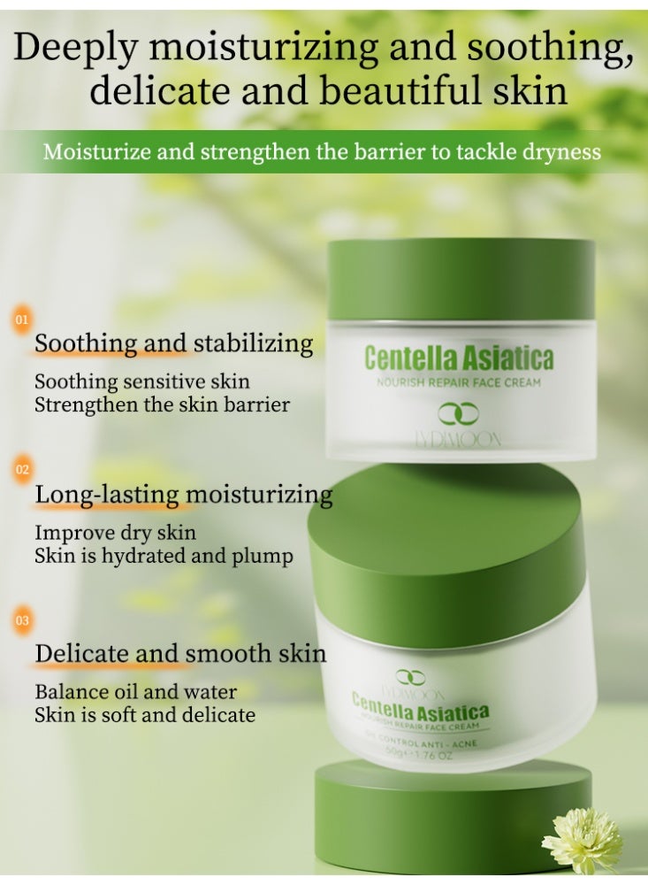 LYDIMOON Centella Asiatica Repair Cream Moisturizing & Redness Relief Suitable for Sensitive Skin - Image 4