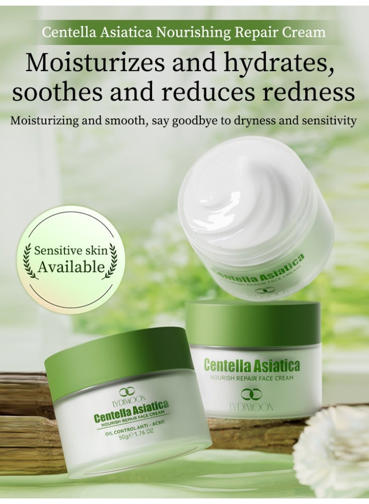 LYDIMOON Centella Asiatica Repair Cream Moisturizing & Redness Relief Suitable for Sensitive Skin - Image 2