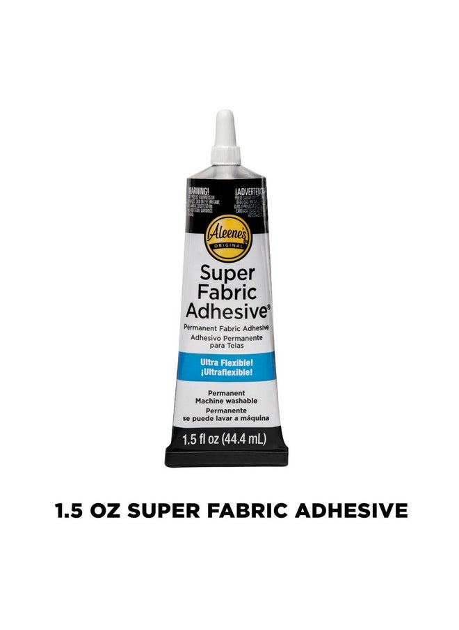 Aleene's Super Fabric Adhesive Platinum Bond Super Strong Ultra Flexible Permanent Uv And Waterproof 3 Pack 1.5 Fl Oz Clear  - Image 2