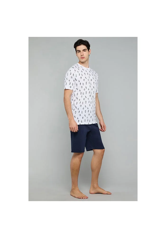 R&b  Printed Shorts Lounge Set for Men | Best Price UAE