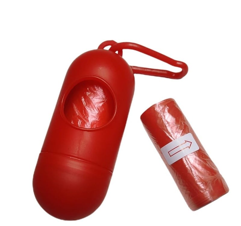 Amso Diaper Disposal Bag Dispenser with Garbage Rolls Portable Disposable Baby Diaper Nappy Garbage Bag with Removable Capsule Box (Red) - Image 2