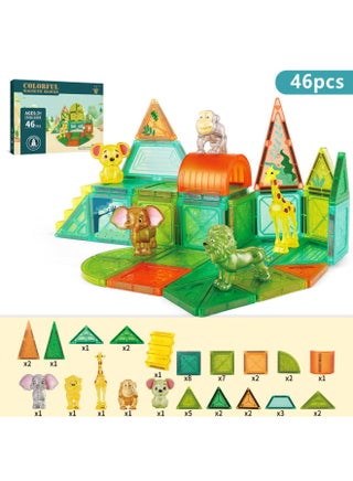 Children's Magnetic Pieces Building Blocks Early Education Forest Animal Magnetic Toys Variety Matching DIY Strong Magnetic Color Window-Specifications:Animal Forest-46pcs - pzsku/Z9530EC29F447B610A067Z/45/1745584164/7abc35e8-8b1d-4dc8-aa4f-db84f799cf47