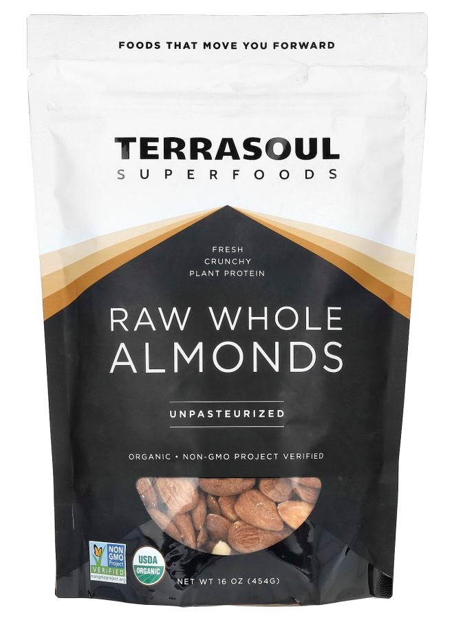 Terrasoul Superfoods Raw Whole Almonds Unpasteurized 16 oz (454 g)