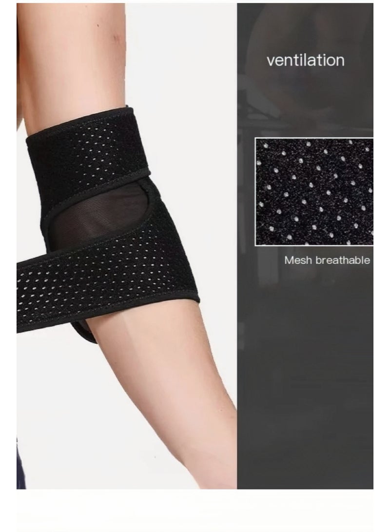 Lee Yon 2-Piece Elbow Brace,Adjustable Elbow brace With Dual-Spring Stabilizer Tennis Compression Sleeve for Golfer's and Tennis Elbow,weightlifting, Tendonitis,Arthritis, Sports Injury Recovery, Sports Protective Equipment, Black - Image 5