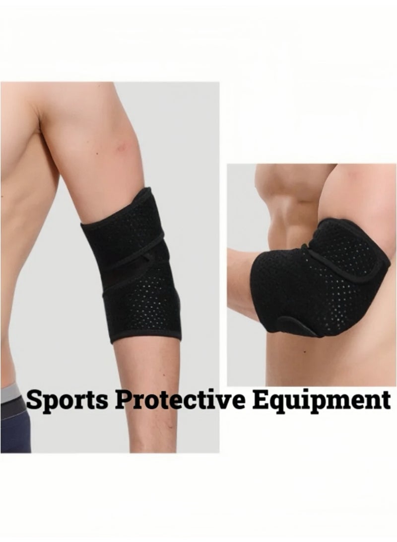 Lee Yon 2-Piece Elbow Brace,Adjustable Elbow brace With Dual-Spring Stabilizer Tennis Compression Sleeve for Golfer's and Tennis Elbow,weightlifting, Tendonitis,Arthritis, Sports Injury Recovery, Sports Protective Equipment, Black - Image 2