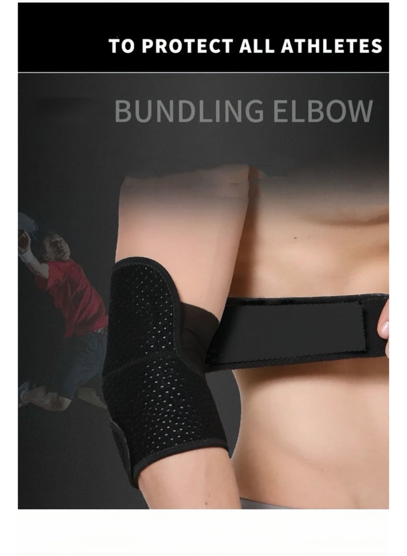 Lee Yon 2-Piece Elbow Brace,Adjustable Elbow brace With Dual-Spring Stabilizer Tennis Compression Sleeve for Golfer's and Tennis Elbow,weightlifting, Tendonitis,Arthritis, Sports Injury Recovery, Sports Protective Equipment, Black - Image 3