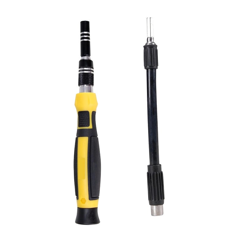 Homdum 65 in 1 Professional Precision Screwdriver Set Magnetic Replaceable Bits Repair Kit with Case for Mobile Laptop PC Computer Tablet Electronics Yellow - Image 4