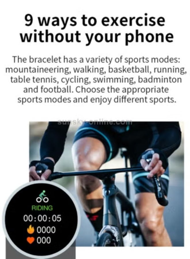 ساعة 119Plus الذكية بشاشة ملونة IPS، مقاومة للماء IP67، متتبع للياقة، مراقبة معدل ضربات القلب والنوم، أوضاع رياضية متعددة - Image 5