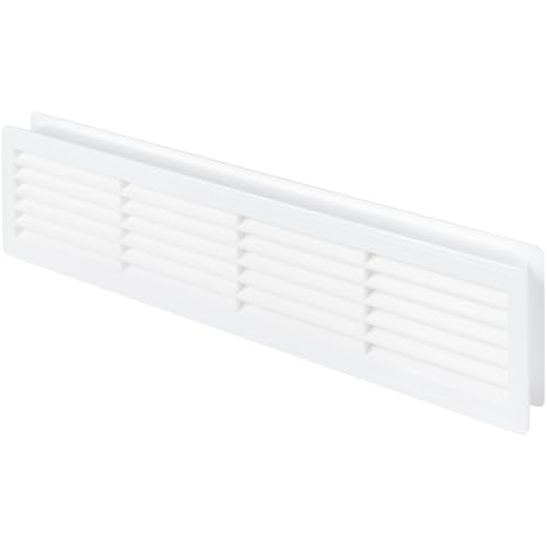 AWENTA 18 x 5 Inch Two Sided White Door Air Vent Cover Door Vents for Interior Doors Universal Furniture Ventilation Guard Register for Bathroom Bedroom Garage Kitchen Furniture - Image 1