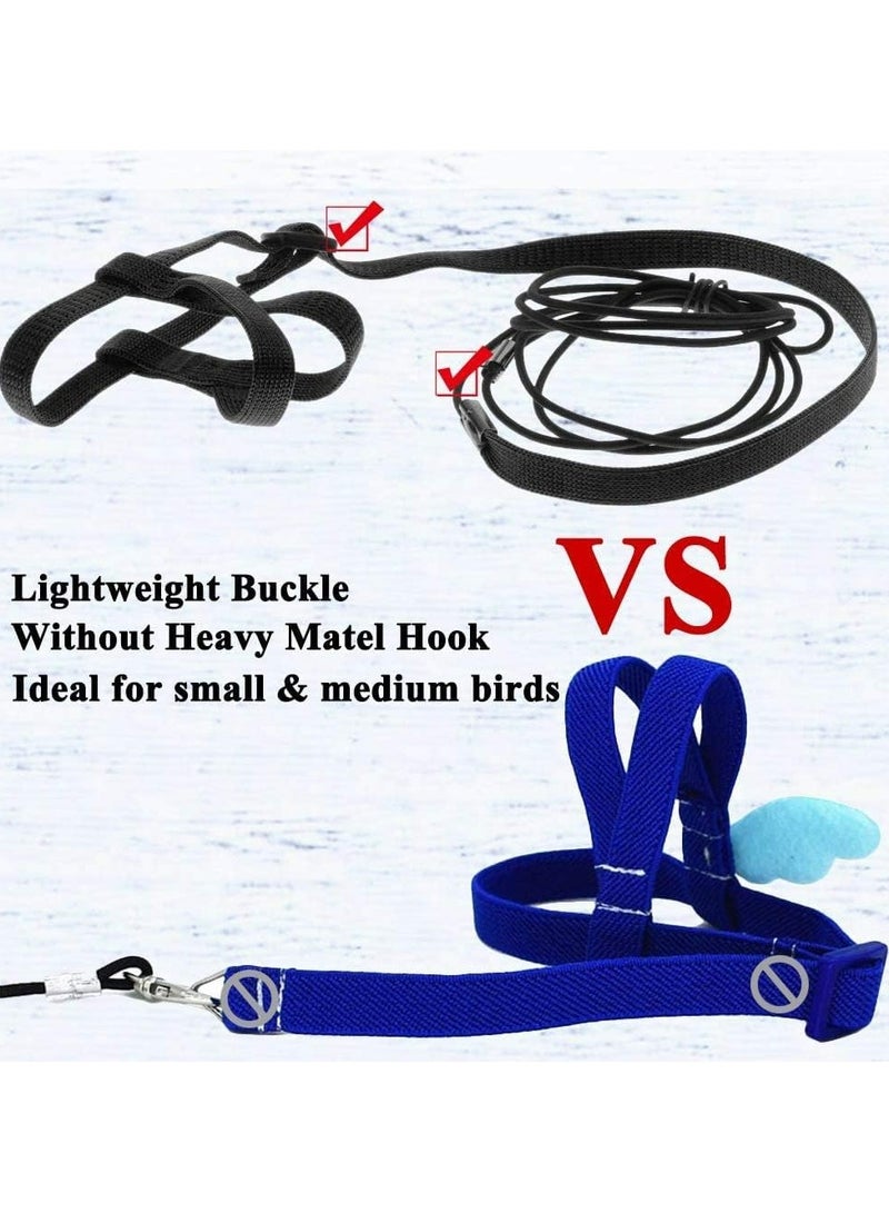 Strap for Parrots, Bird Bridle Chain, Adjustable Pet Parrot Bird Harness and Leash, Adjustable Outdoor Flying Traction Straps Band Adjustable Anti-Bite Training Rope（S） - Image 3