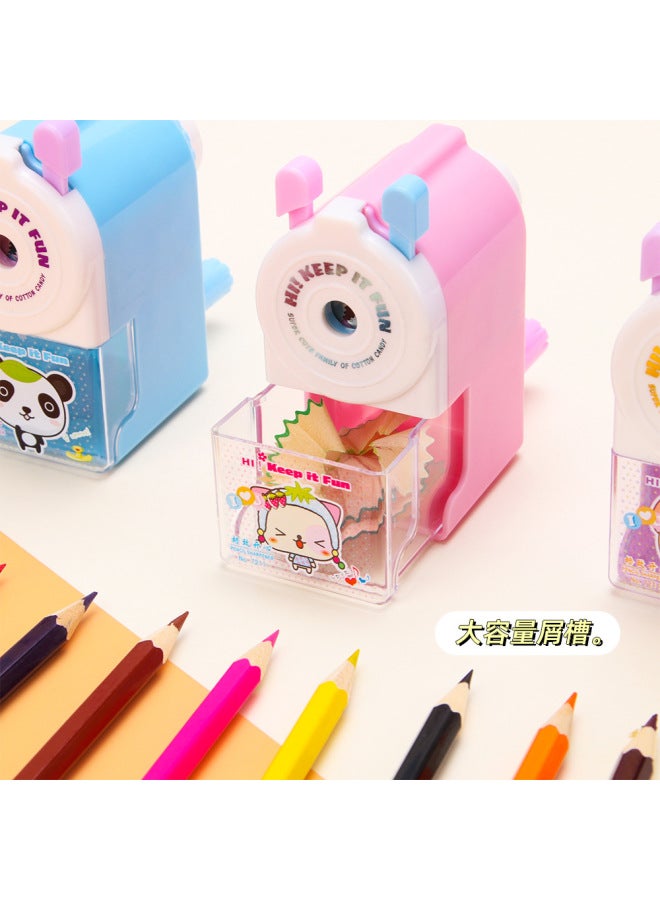 HELPS Primary School Students Hand Pencil Sharpener Children's Cartoon Pencil Sharpener Automatic Pending Pencil Manual Continuous Pencil Sharpener - Image 3
