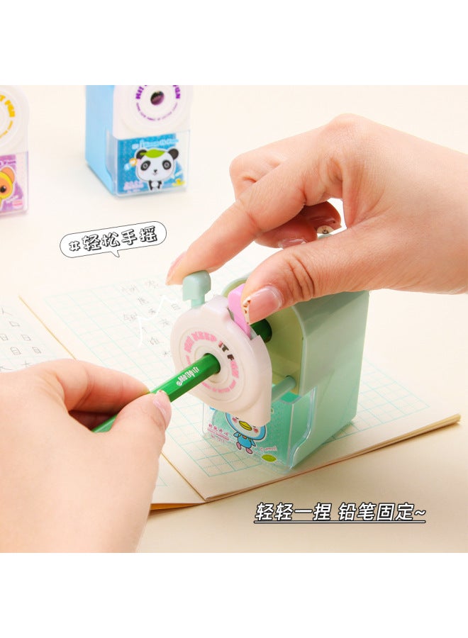 HELPS Primary School Students Hand Pencil Sharpener Children's Cartoon Pencil Sharpener Automatic Pending Pencil Manual Continuous Pencil Sharpener - Image 4